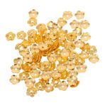 Healvian 100 Adet Çiçek Ara Boncuk Çiçek Uçlu Dağınık Boncuklar Papatya Metal Paspayı Saç Aksesuarları Metal Boncuk Petal Boncuk Küpe Bilezik Kolye Takı Yapımı