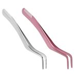 Healvian 2 kirpik yardımı makyaj malzemeleri makyaj malzemesi kirpicik makyaj seti far fırçası ergonomik kirpik cımbız makyaj aracı paslanmaz çelik kirpik aracı kullanışlı kirpik aracı