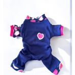 Heart Bites Kalın Penye Kedi Tulum Pijama