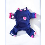 Heart Bites Kalın Penye Köpek Tulum Pijama M