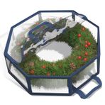 Hearth & Harbor Çelenk Saklama Kabı - Şeffaf Noel Çelenk Saklama Çantası, Çift Fermuar ve Kulplar - 76 cm Premium Çelenk Saklama Düzenleyici Kutusu