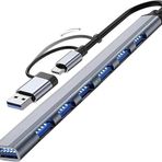 HEARTZ ÇOK FONKSİYONLU PD USB TYPE C ÇOĞALTICI HUB ÇEŞİTLERİ HER İHTİYACI GİDERECEK ÇEŞİT MEVCUTTUR (USB VE TYPE C PD, USB ÇOKLAYICI 7 Lİ HUB-10)