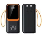 HEARTZ H32 10000 mah power bank PD 20W ve USB 22.5W FAST HIZLI ŞARJ DAHİLİ TYPE C VE LİGHTNİNG KABLOLU DÜNYA STANDARTLARINA UYGUN POLYMER BATARYA BİREBİR AMPER LCD GÖSTERGELİ POWERBANK (SİYAH)