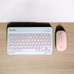 HEARTZ KEY 01 KABLOSUZ BLUETOOTH WİRELESS TÜMÜ TÜRKÇE KARAKTERLİ i ü ğ harfleri bulunur KLAVYE MOUSE SETİ (TOZ PEMBE)