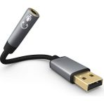Heartz USB 3.5mm Adaptörü USB Transferi Ses Kartı Aux Hifi Ses Uzatma Kablosu Pc Için 3.5mm Hoparlör Kulakl - Standart