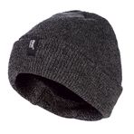HEAT HOLDERS - Erkek 3.6 tog Polar Astarlı Termal Dönüş Manşet Kış Bere Şapka 3 Renk (Tek Beden, Gri)