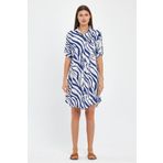 Heaven Ephesus Kadın Keten Tunik-Keten Desenli Tunik-ZEBRA DESEN-1550