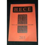 Hece Dergisi Kasım 2013 Sayı 203 Dosya Seyrek Düşer Hızlı Çağın Şiiri (Sahafiye Kitap)