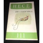 Hece Dergisi Mart 2006 Sayı 111 Şiir Ve Edebi Miras (Sahafiye Kitap)