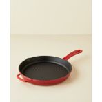 Hecha Demir Döküm Yuvarlak Grill Tava 28 cm Kırmızı Degrade