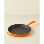 Hecha Demir Döküm Yuvarlak Grill Tava 28 cm Turuncu Degrade - 001-Renkli
