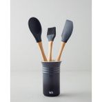 Hecha Silikon 4 Parça Servis Seti 28X32.5X31 cm x 14.5 cm Siyah