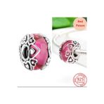 Hector Co Jewellery Aşkınızı Ortaya Çıkarın Pembe Murano Cam Charm