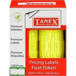 Hector Emporium 12X21 mm Tanex Çizgili Flo Sarı Etiket - Renkli