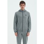 Hector Gri Melanj Şardonlu Erkek Sweatshirt - 88139