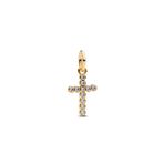 Hector&Co. Jewellery Gümüş Gold Zirkon Taşlı Haç Charm Kolye Ucu