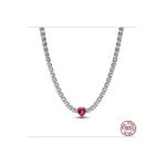 Hector&Co. Jewellery Gümüş Hale Kırmızı Kalp Choker Kolye
