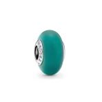 Hector&Co. Jewellery Gümüş Mat Yeşil Murano Cam Charm