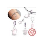 Hector&Co. Jewellery Gümüş Pembe Murano Kaplumbağa Charm