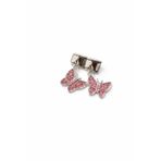 Hector&Co. Jewellery İtalyan Charm Pembe Taşlı Kelebek Figürlü Modüler Bileklik Charmı