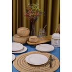 Heda Porselen 6'lı Zümrüt 18 cm Porselen Pasta ve Tatlı Tabağı Seti - Zarif ve Modern Tasarım