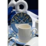 Heda Porselen Azur 12 Parça 6 Kişilik Porselen Kahve Fincanı - 100 ml - Beyaz
