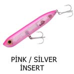 Heddon Lures Chug N Spook Su Üstü Pink Silver İnsert Suni Yem
