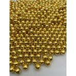 Hedef Bijuteri 10MM Dünya Model Gold-Altınsarısı Ccb Metalize Plastik Boncuk,takı, Çanta Boncuğu (100GR,~190 Adet)
