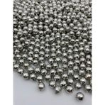 Hedef Bijuteri 10MM Dünya Model Gümüş-Nikel Renk Ccb Metalize Plastik Boncuk,takı, Çanta Boncuğu (100GR,~190 Adet)