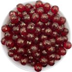 Hedef Bijuteri 12MM Bordo Renk Akrilik Dünya Model Boncuk,takı , Çanta Yapım Boncuğu (100GR,~120 Adet) - Renkli