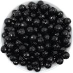 Hedef Bijuteri 12MM Siyah Renk Akrilik Dünya Model Boncuk,takı , Çanta Yapım Boncuğu (100GR,~120 Adet) - Renkli