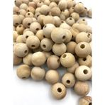 Hedef Bijuteri 20 mm Ham Ahşap Tahta Boncuk (100GR,~35 Adet Boncuk)