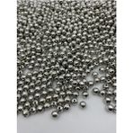 Hedef Bijuteri 8mm Dünya Model Gümüş-Nikel Renk Ccb Metalize Plastik Boncuk,takı, Çanta Boncuğu (50GR,~180ADET)