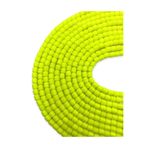 Hedef Bijuteri Lino Boncuk, Neon Sarı Renk Polimer Kil Lino Hamur Boncuk DIZISI,6X6MM Silindir 40CM Dizi Fimo