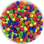 Hedef Bijuteri Neon BONCUK,50GR 8mm Karışık Renkli Mat Neon Fosforlu Boncuk,takı Çanta Yapım Boncuğu (~210 Adet)