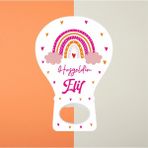 Hedef Plus 20 Adet Pembe Gökkuşağı Temalı Balon Açacak Magnet, Kız Bebek Magnetleri