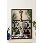 Hedef Plus Zürafa Tasarımlı Çerçeve Görünümlü Mdf Tablo - 20 x 30