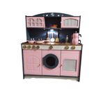 Hedefixtoys Rattan Şıklığında Ahşap Oyuncak Mutfak