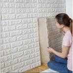 Hedefsan Kendinden Yapışkanlı Duvar Paneli 3D - 70 x 77 cm - Beyaz