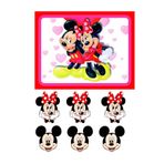 hedimo Mickey Mouse Minnie Mouse Kare Resimli Yenilebilir Şeker Kağıt Pasta Ve Kurabiye Baskısı MKMNB95830