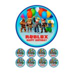 hedimo Roblox Resimli Yenilebilir Şekerli Pasta Ve Kurabiye Baskı Kağıdı