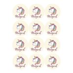Hedimo Unicorn 12'Li Resimli Yenilebilir Pasta Ve Kurabiye Baskı Kağıdı