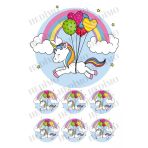 Hedimo Unicorn Yenilebilir Pasta Ve Kurabiye Baskı Kağıdı