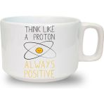 Hediyara Always Positive Baskılı Seramik Beyaz Kahve Kupası - 199 ml