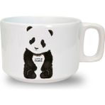 Hediyara Panda Baskılı Seramik Beyaz Kahve Kupası - 199 ml