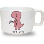 Hediyara Tea Rex Baskılı Seramik Beyaz Kahve Kupası - 199 ml