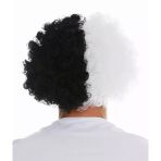 Hediye Bahçesi Siyah Beyaz Kıvırcık Afro Bonus Taraftar Peruğu