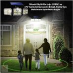 Hediye Biziz Kumandalı Solar Güneş Enerjili 122 Ledli Hareket Sensörlü Bahçe Aydınlatma Lambası