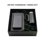 Hediye Defter Mini Termos Powerbank Seti Set T7