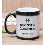 Hediye Dükkanı Kişiye Özel Denizcilik Öğretmeni Sihirli Kupa Bardak